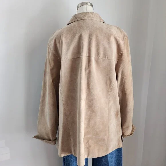 Vintage Valerie Stevens Suede Tan Jacket Size: 1X - Picture 4 of 16
